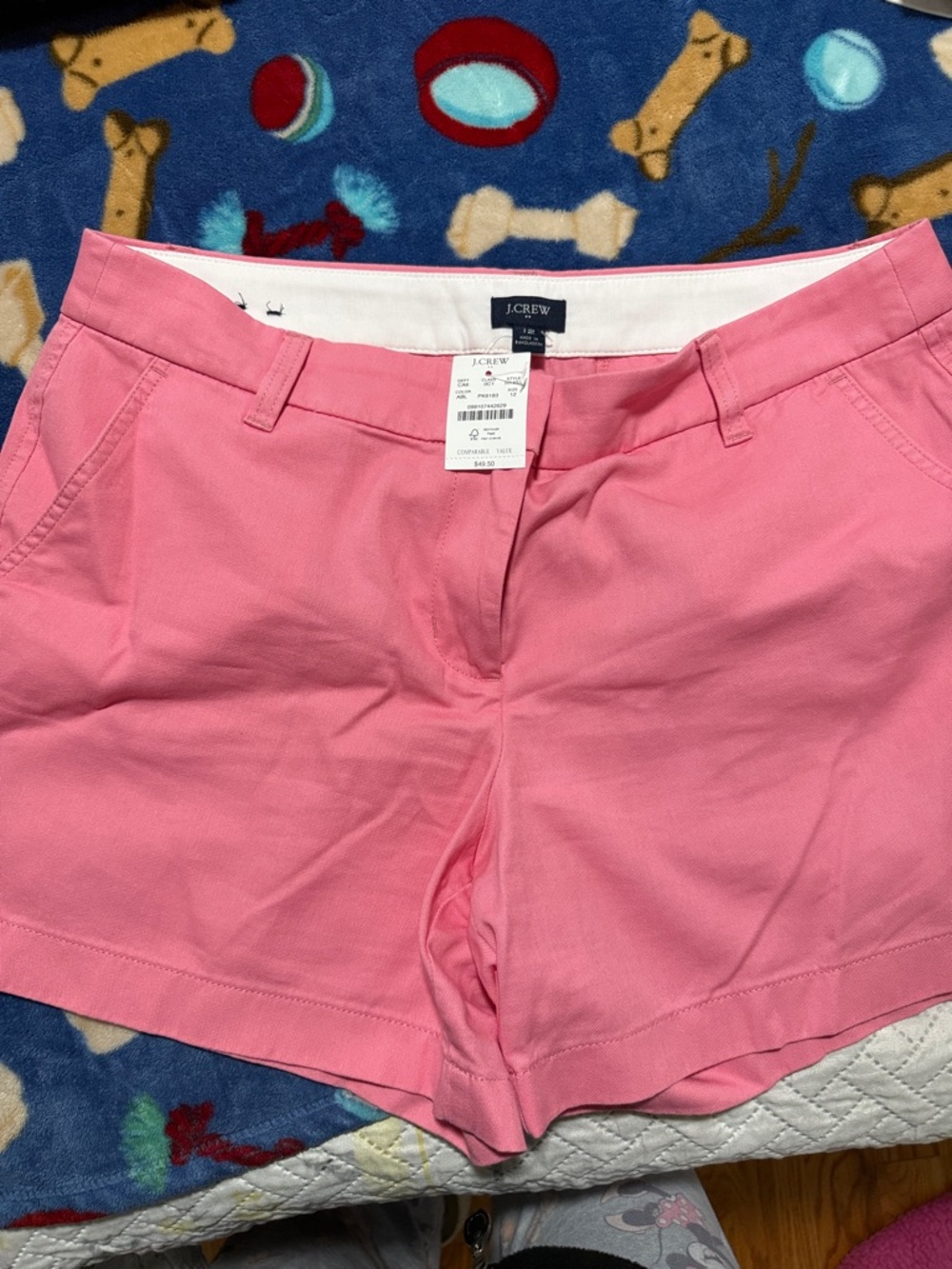 J. Crew Pink Women's Chino Bermuda Shorts 3.5 inches size 12 brand new